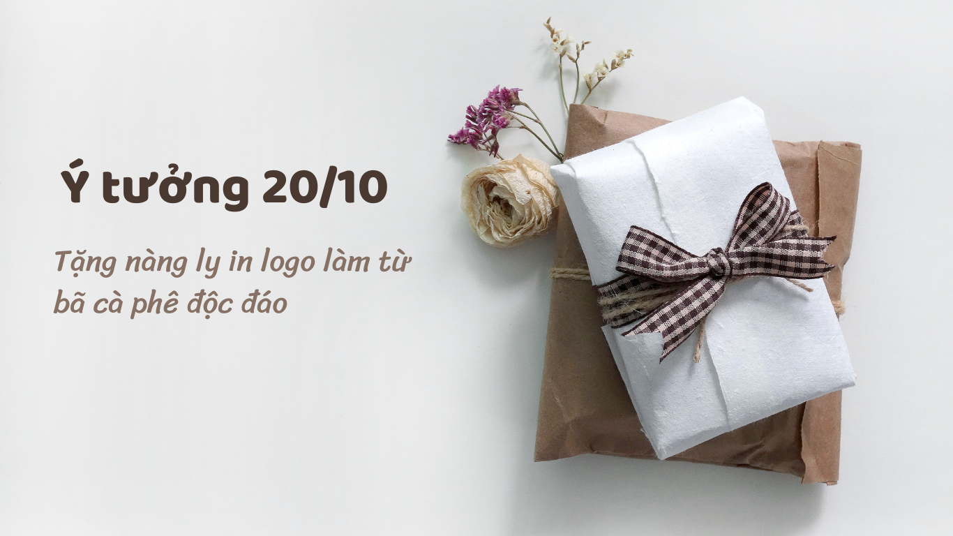 Ý tưởng 20/10: Tặng nàng ly in logo làm từ bã cà phê độc đáo