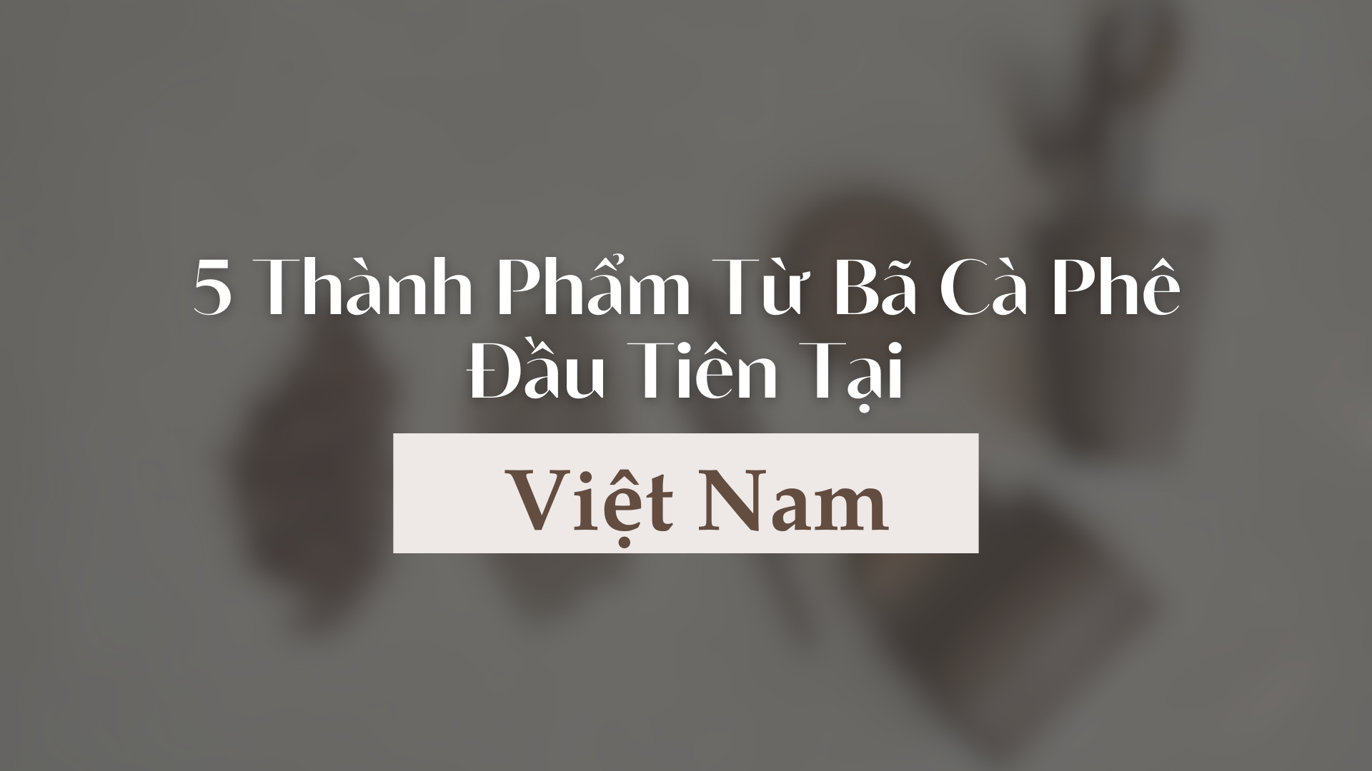 5 Thành Phẩm Từ Bã Cà Phê Đầu Tiên Tại Việt Nam