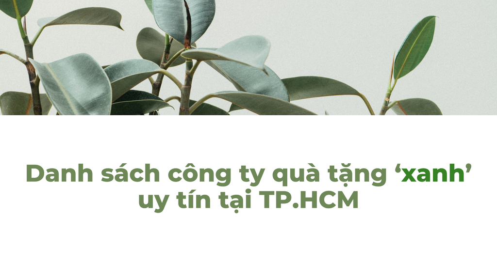 Danh Sách Công Ty Quà Tặng ‘xanh’, Uy Tín Tại Tp.Hcm
