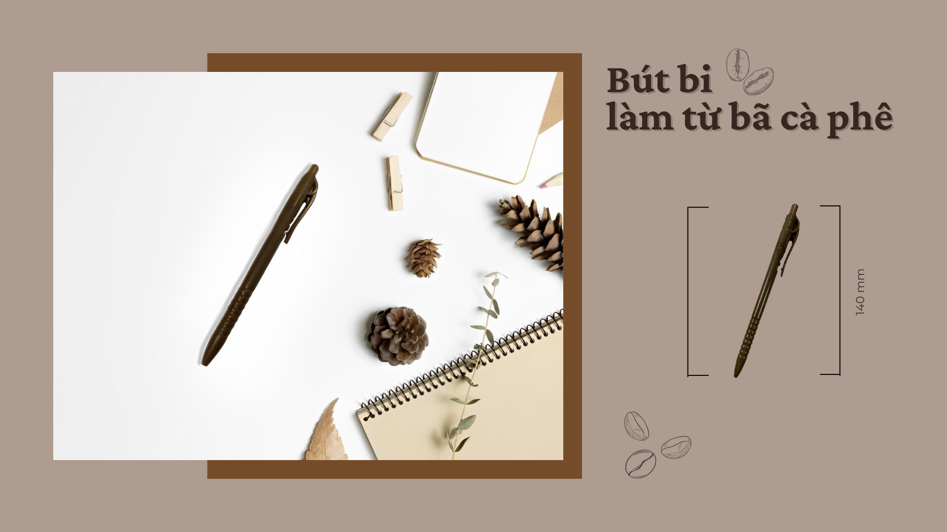Bút bi làm từ bã cà phê của AirX Coffee