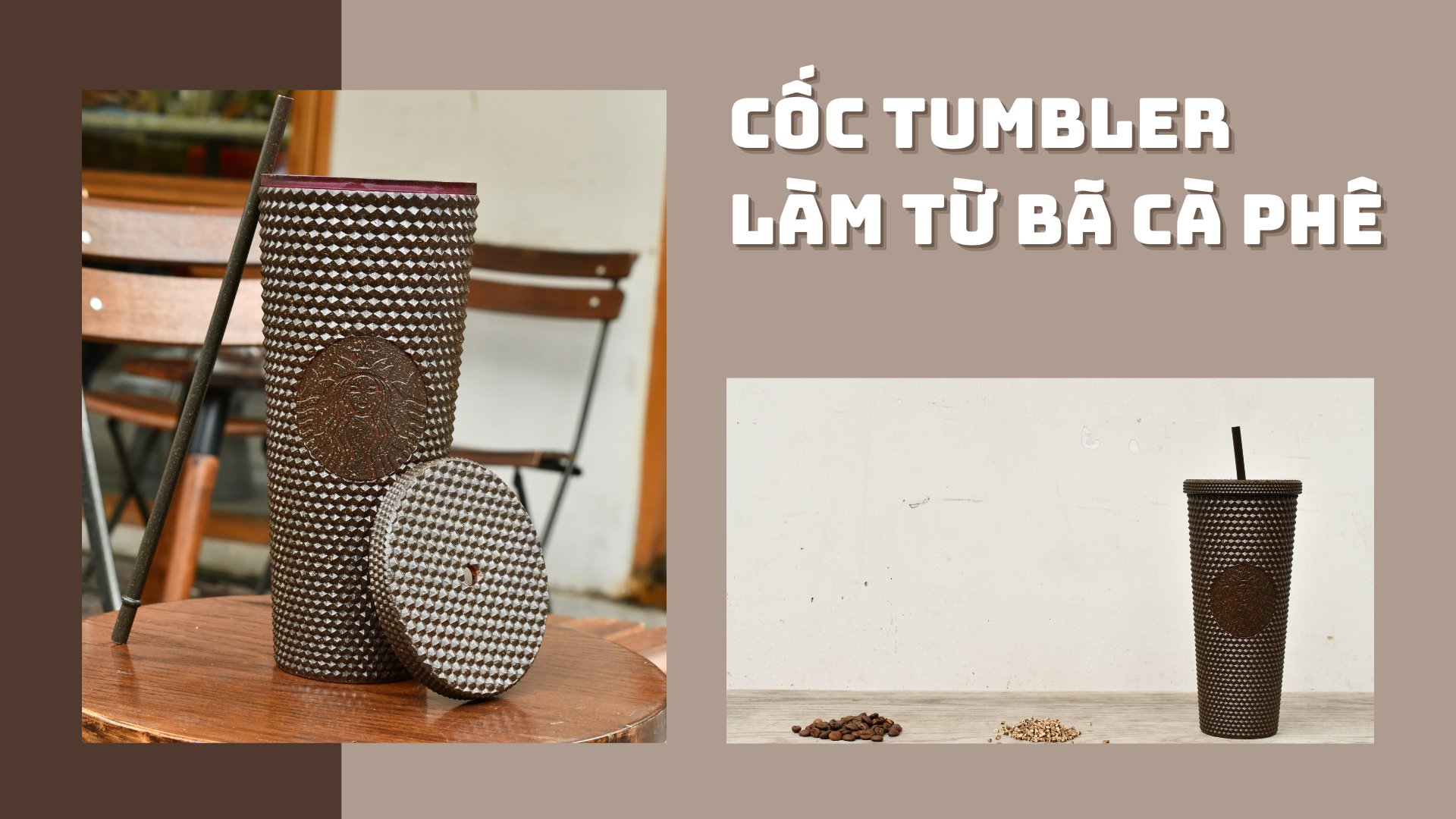 Cốc Tumbler Làm Từ Bã Cà Phê