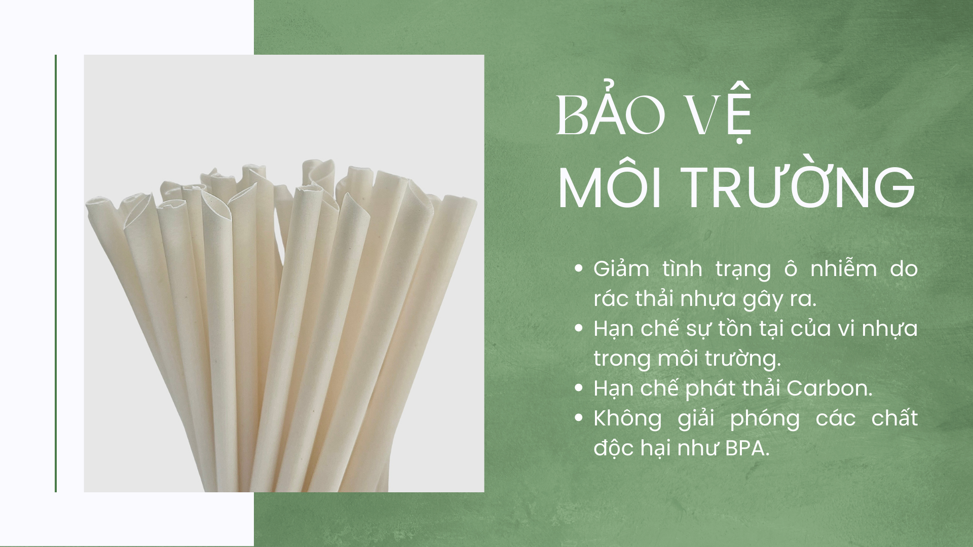 Sử dụng ống hút phân hủy sinh học cà phê để bảo vệ môi trường