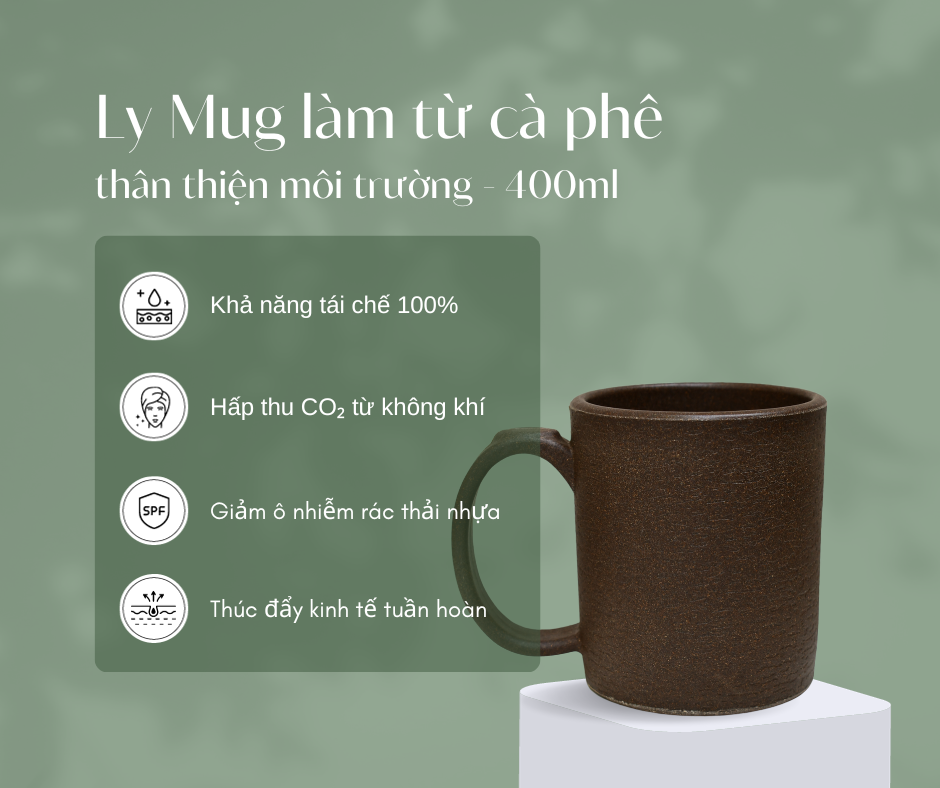 ly mug từ bã cà phê