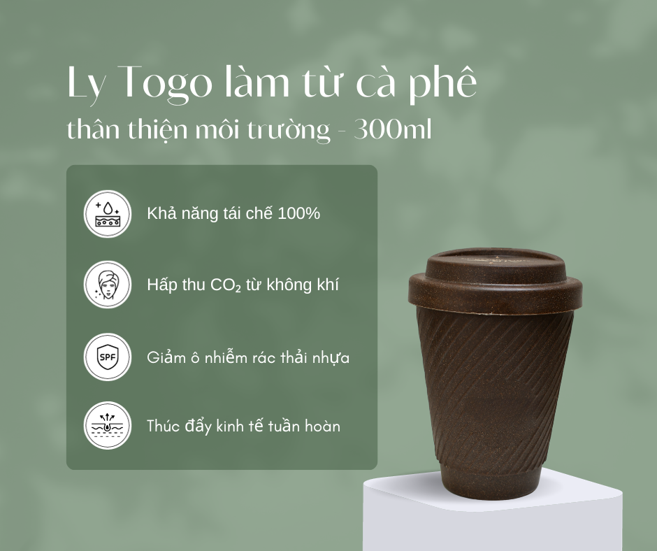 Ly In Logo Làm Từ Bã Cà Phê Độc Đáo Ly Togo làm từ bã cà phê