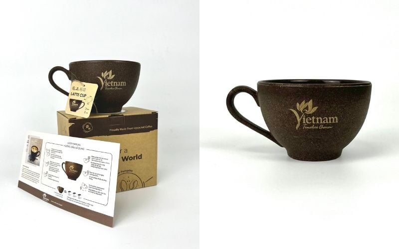 Ly Latte làm từ bã cà phê