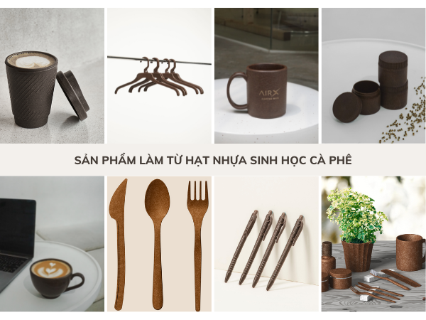 Sản phẩm làm từ hạt nhựa sinh học cà phê